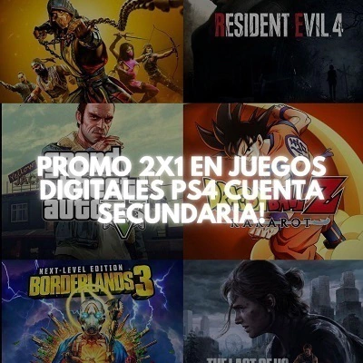 2x1 CUENTA SECUNDARIA PS4