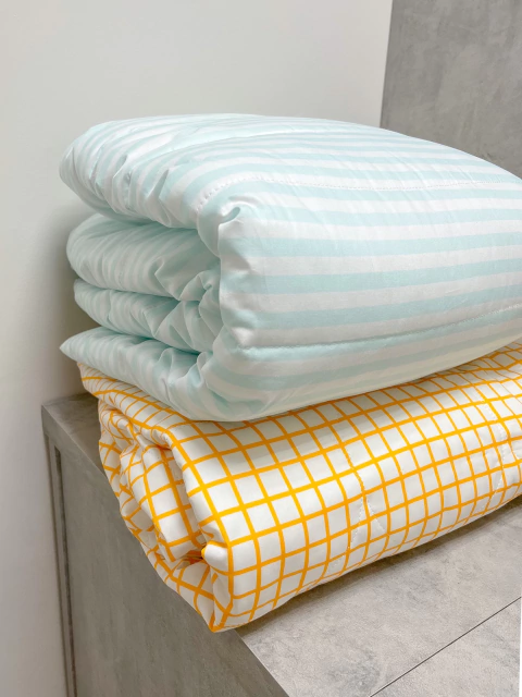 Colcha de Elástico Grid Mostarda