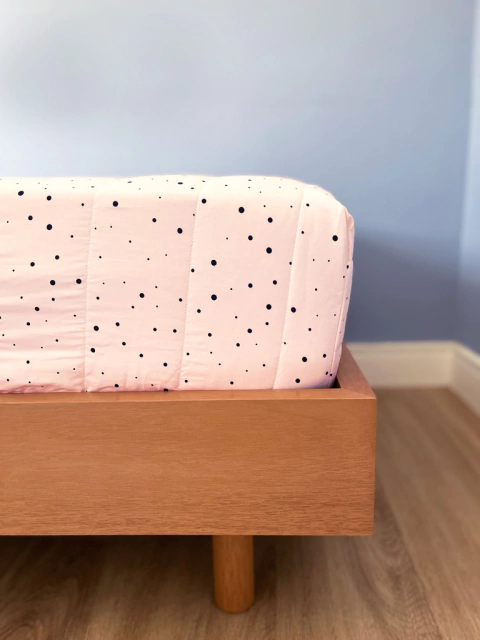 Colcha de Elástico Dots Peach