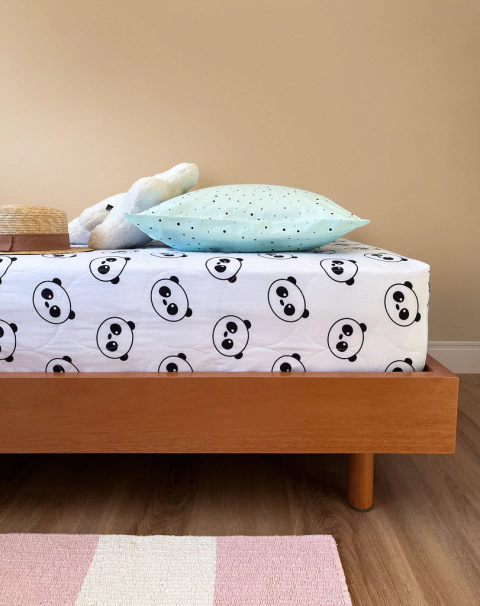 Colcha de Elástico Panda - MINI CAMA