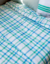 Colcha de Elástico Xadrez Azul e Verde - comprar online