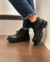 Borcegos de cuero acordonados mujer