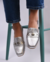 Mocasines de cuero con detalles mujer
