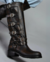 Biker boots de cuero con detalles de hebillas