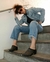 Zuecos o slippers con taco y tachas color negro