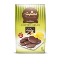GALLETITAS ANGIOLA LIMON BAÑADAS C/ CHOCO X 130 GS S/TACC