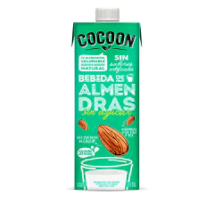 LECHE DE ALMENDRAS SIN AZUCAR COCOON X 1 LT S/TACC
