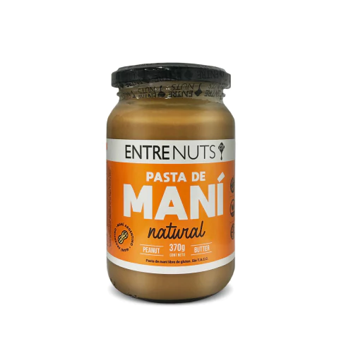 PASTA DE MANI NATURAL ENTRE NUTS X 370 GS S/TACC Y VEGANA
