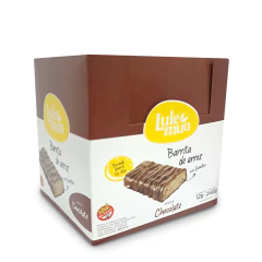 BARRITA ARROZ CHOCO NEGRO LULEMUU X 20 GRS S/TACC PACK X 12 UNIDADES