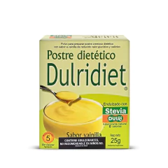 POSTRE DIET STEVIA SABOR VAINILLA DULRI X 25 GRS S/TACC Y APTO DIABETICOS