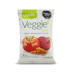 VEGGIE STICKS REMOLACHA, TOM. Y OLIVA VIA VITA X 50 GS S/ TACC