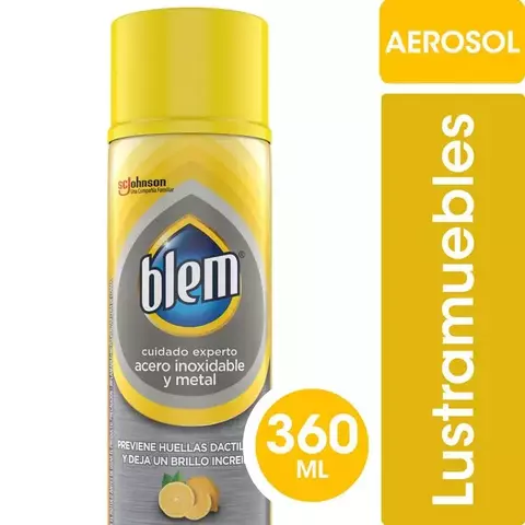 Lustramuebles Blem Acero Inoxidable Y Metal Limón En Aerosol - comprar online