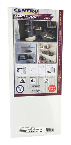 Estante Flotante Invisible 60x25x4 Cm