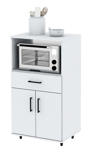Rack De Cocina Porta Microondas Y Grill Centro Estant Color Blanco - comprar online
