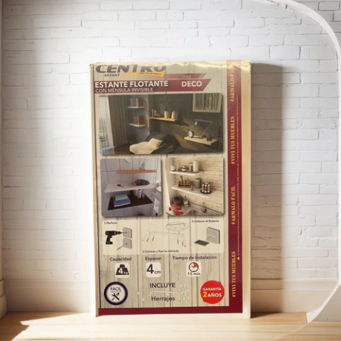 Estante Flotante Invisible 96x25x4 Cm Premium - comprar online