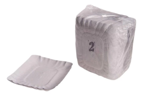 Bandeja De Carton N°2 Comun Gris X 100 Un X 5 Packs