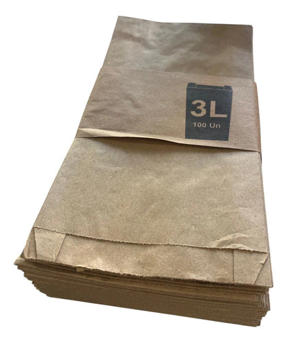 Bolsa Papel Kraft Panadería N°3 L (25x13) X 200 Un.