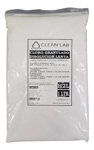 Cloro Granulado Disolucion Lenta X 1 Kg. Clean Lab - comprar online