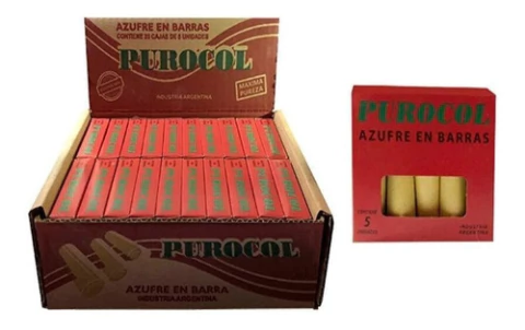 Azufre Barra X 100 Unidades (20 Cajas De 5 Unid.) Mf - comprar online