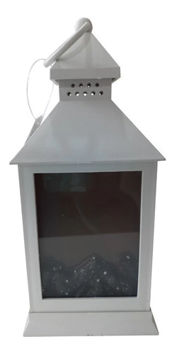 Fanal Blanco Simil Fuego Adorno Decoracion - comprar online