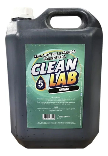 Cera Autobrillo Acrilica Concentrada Color Negro X 5 Lts - comprar online
