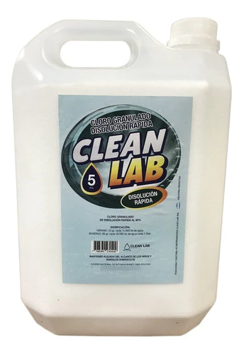 Cloro Granulado Disolucion Rapida X 5 Kg. Clean Lab - comprar online