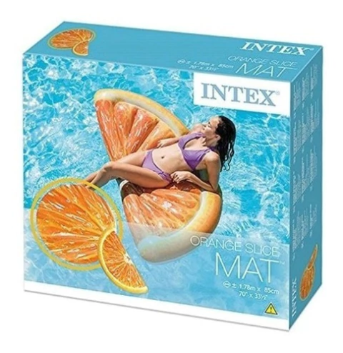 Colchoneta Inflable Pileta Intex Gajo Naranja 178x85 Cm - comprar online