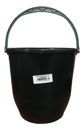 Balde Plastico 9 Lts Con Manija Plastica Ecoline X 2 Un
