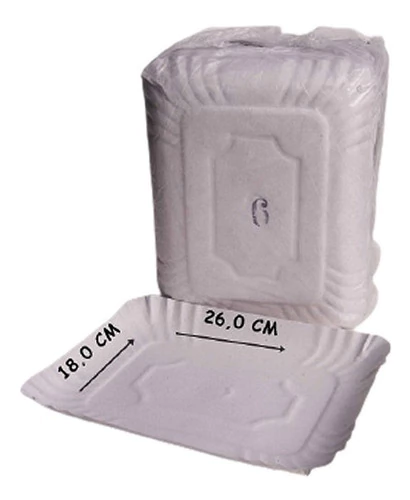 Bandeja De Carton N°6 Comun Gris X 100 Un X 4 Packs