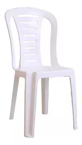 Silla Plástica X 6 Unidades Apilable Reforzada Reina Color Blanco Para Tu Casa - comprar online