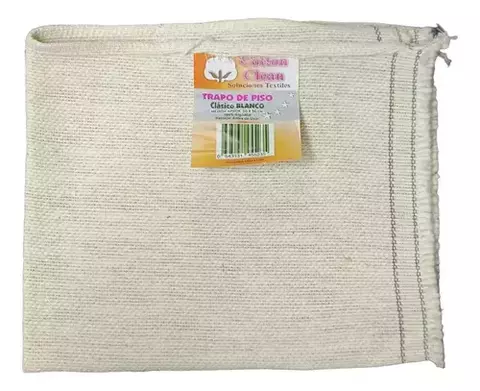 Trapo De Piso Tradicional Gris/blanc 50x60 Cottonclean X 12u - comprar online