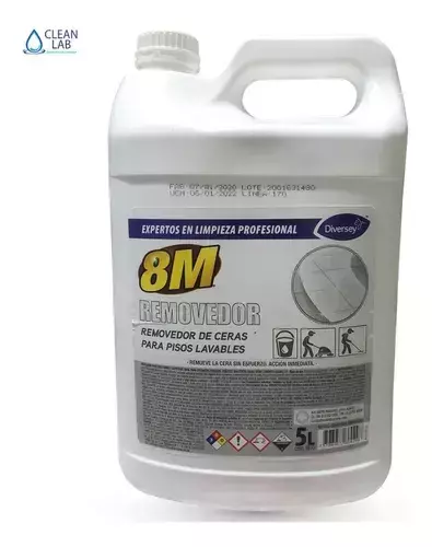 8m Removedor De Ceras Y Pisos Lavables X 5 Lts Diversey - comprar online