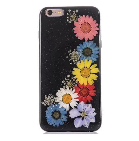Funda flor real - negra