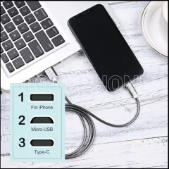 Cable Mallado Metálico - MicroUSB / TipoC / Lightning en internet