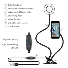 Imagen de Soporte Multifuncion Aro luz Led Selfie