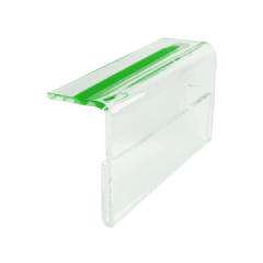 Display porta etiqueta de preço em acrílico cristal modelo G 3,5 Cm X 6,5 Cm