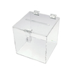 Urna Quadrada De Acrílico Cristal Porta Cupons Caixa Sorteio