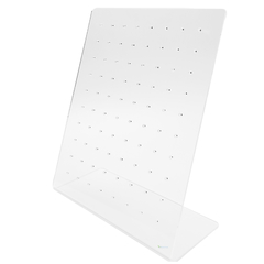 Expositor para brincos em acrílico cristal para 80 brincos