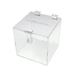 Urna Quadrada De Acrílico Cristal Porta Cupons Caixa Sorteio - comprar online