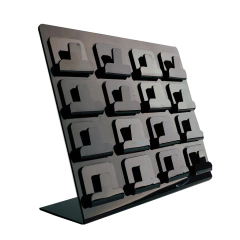 Expositor De Anel Em Acrílico Preto Para 16 Anéis - HPLASTICOS