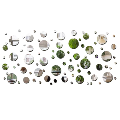 Espelho Decorativo De Acrílico Círculos Abstratos 87 Peças - comprar online