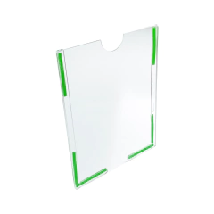 Display de Parede para Folha A5 Vertical em Acrílico Transparente