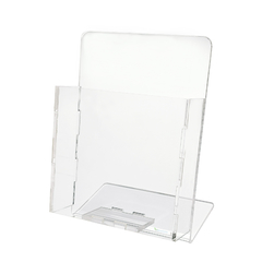 Display Porta Folhetos De Mesa Em Acrílico Cristal A6