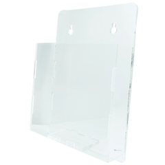 Display Porta Folhetos De Parede Em Acrílico Cristal A6 - HPLASTICOS