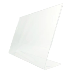 Display Porta Retrato de Acrilico Cristal A4 Horizontal - HPLASTICOS