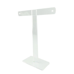 Expositor de Brinco Modelo T em Acrílico Cristal - HPLASTICOS