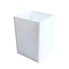 Organizador Para Pincéis e Maquiagem Um Bolso Em Acrílico Branco - HPLASTICOS