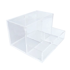 Organizador de Pincéis com Porta Exponjinha de Maquiagem Cristal - HPLASTICOS