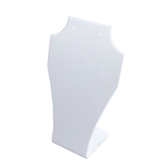 Expositor De Colar E Par De Brincos Em Acrílico Branco - HPLASTICOS