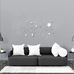 23 Estrelas De Espelho Decorativo Em Acrílico Para Quarto - comprar online